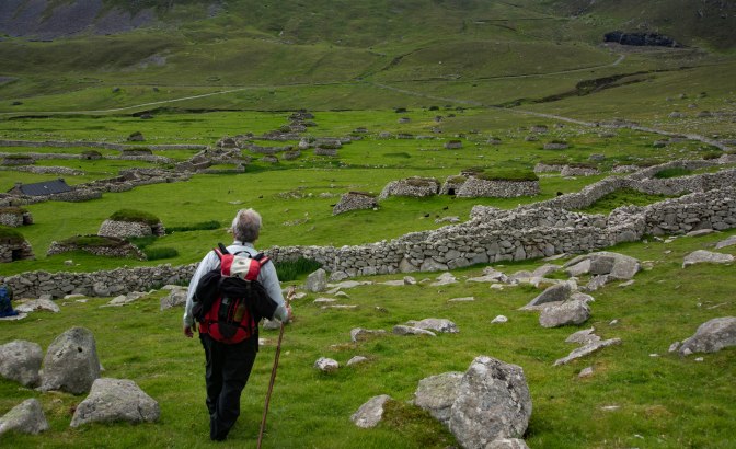 walking down to the vilage